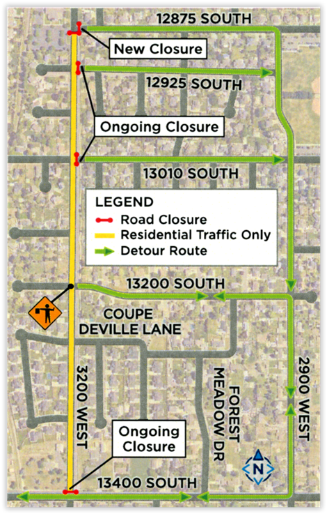 3200 W Road Closure infographic