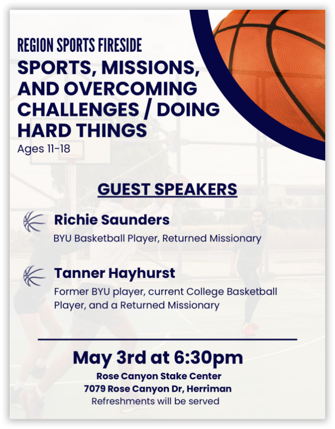 Region Sports Fireside flyer